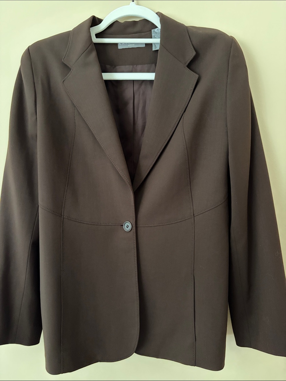 Kate Hill Brown Single-Button Blazer